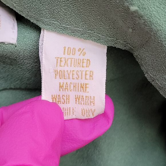 Vintage 90s Kings-Road Disco Button Shirt Small 19x27 Green - Picture 8 of 11